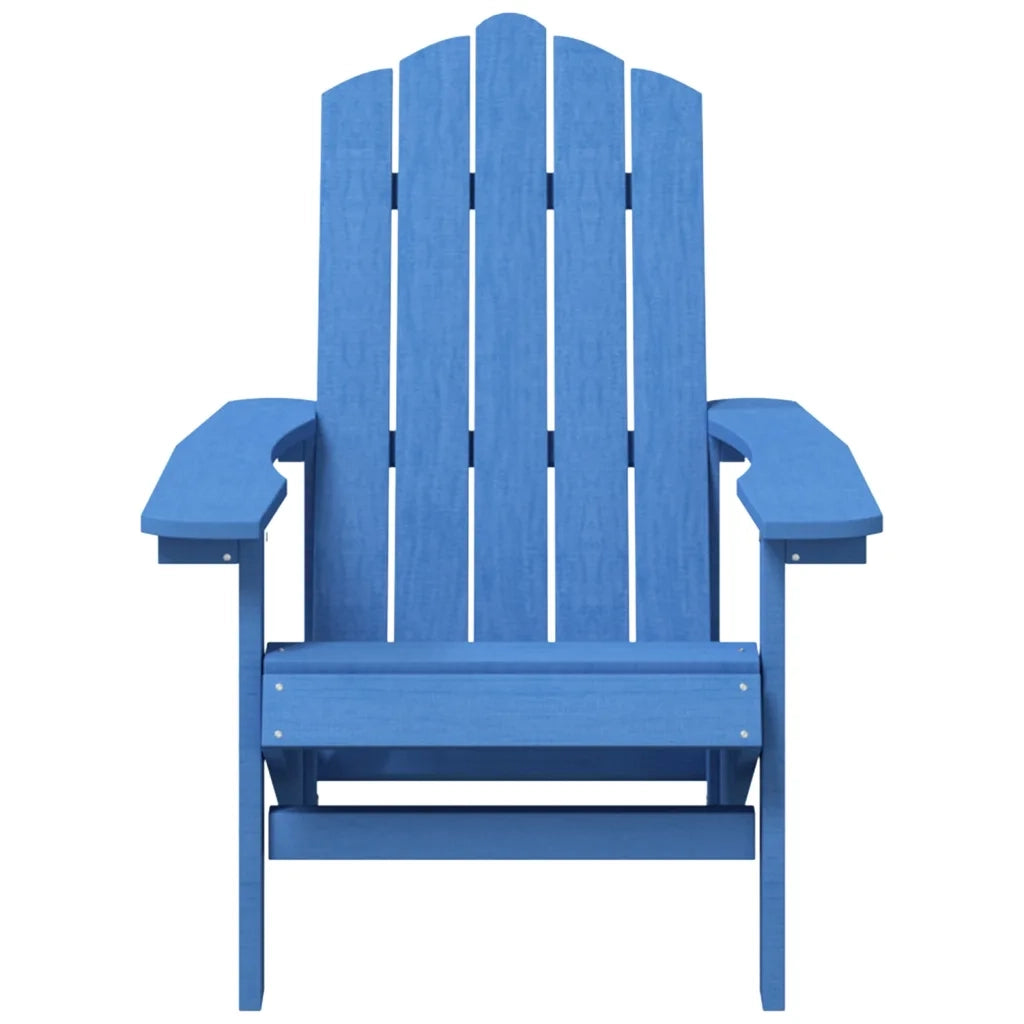 Sedie da Giardino con Tavolo Adirondack in HDPE Blu Acqua 3095707