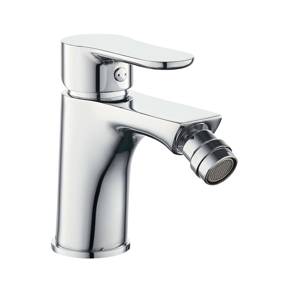 Set miscelatore lavabo bidet con piletta e doccia ad incasso cromo lucido Selma