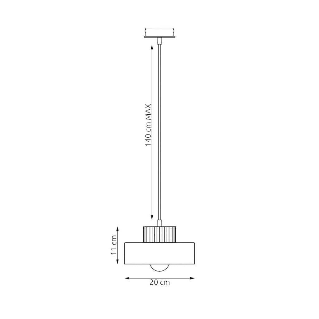 Lampadario KIVI Japandi nero E27 doppio paralume Emibig