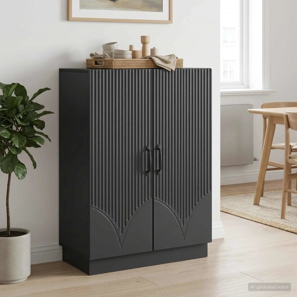 Credenza Nero 66 x 34,5 x 87 cm Legno ingegnerizzato 895276