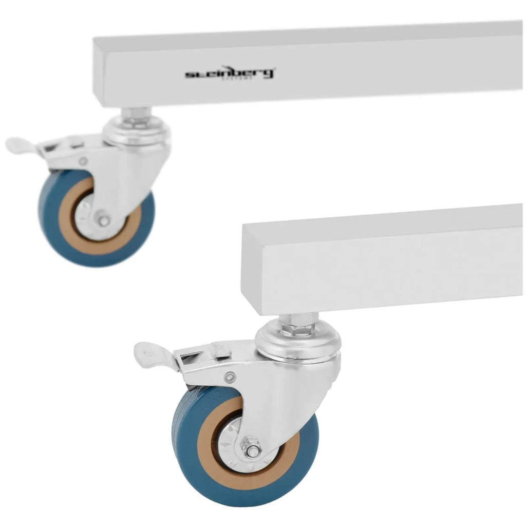 Tavolo Mayo con gamba laterale 60 x 40 cm altezza regolabile acciaio inox grigio 14_0010006
