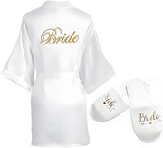 Abbigliamenti da Bagno per Sposa, Camici da Sposa, Abbigliamenti da Bagno per Sposa per Donne, Pantofole da Bagno per Camici da Sposa per Donne, Festa in Piscina e Festa in Pigiama per Donne