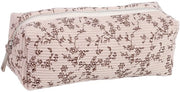 Etui estetico in tessuto corduroy, etui informale in tessuto corduroy, etui indispensabile per la scuola, per ufficio, borsa cosmetica (beige)