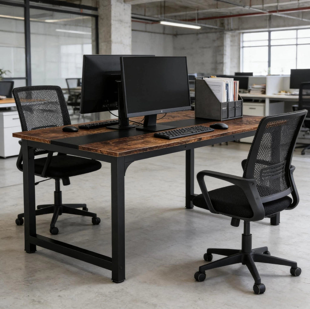 Scrivania multifunzione in legno truciolare certificato E1 160x80 cm per computer e studio