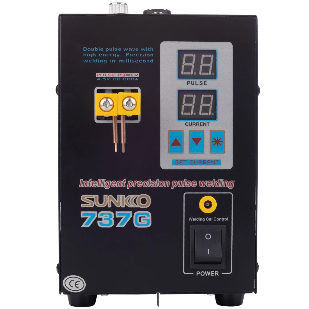 Saldatrice a Punti Sunkko 737G – Regolazione Corrente 0-99, Display LED | Per Batterie Litio, Nichel 0.03-0.2 mm