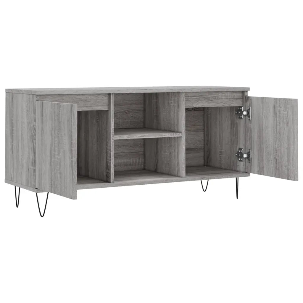 Mobile Porta TV-Credenza TV Grigio Sonoma 104x35x50 cm in Legno Multistrato