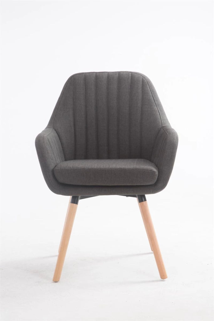 Poltroncina Florian in tessuto grigio scuro,natura