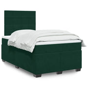 Giroletto a Molle con Materasso Verde Scuro 120x190 cm Velluto 3290861
