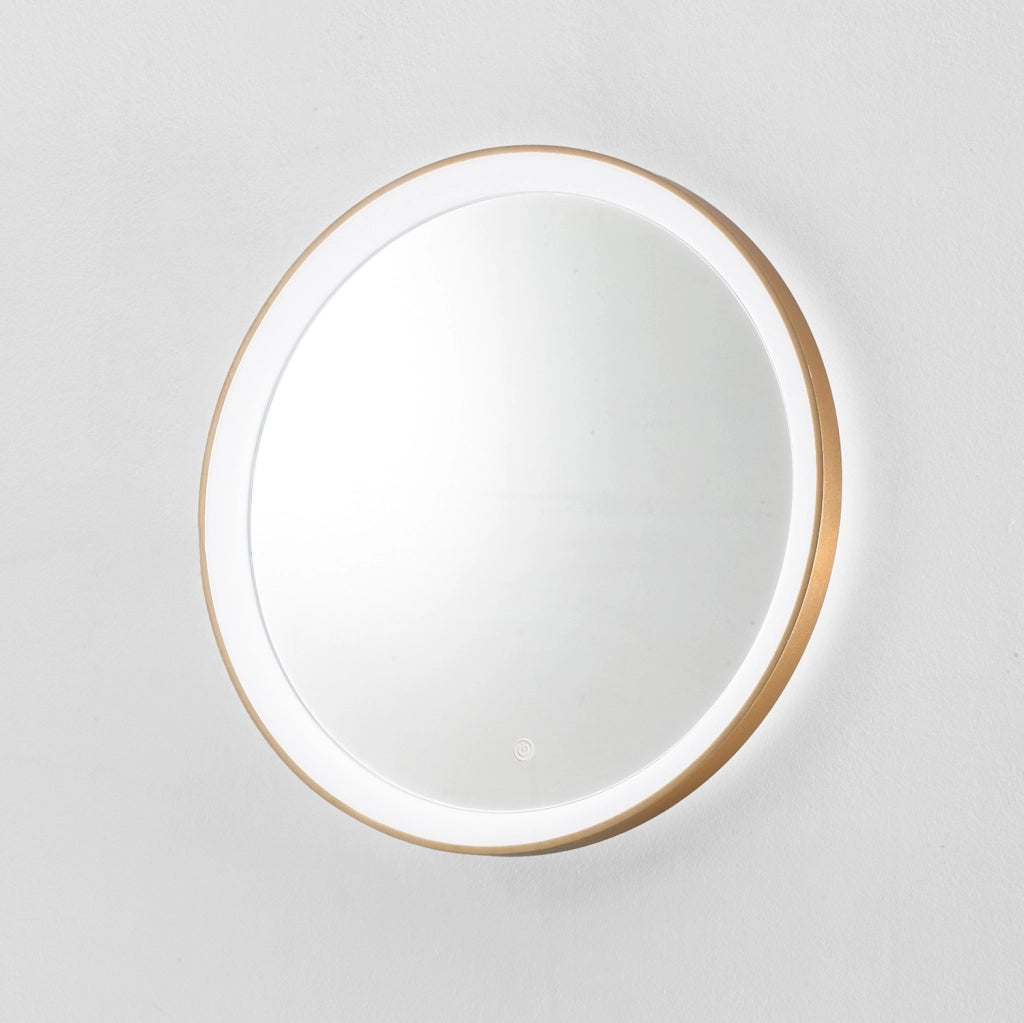 KRIZIA A/M - Applique Led 30W Dimmerabile con Specchio, Touch CCT 3000K-4000K, Antiappannamento, Finitura Oro Spazzolato - Gealuce