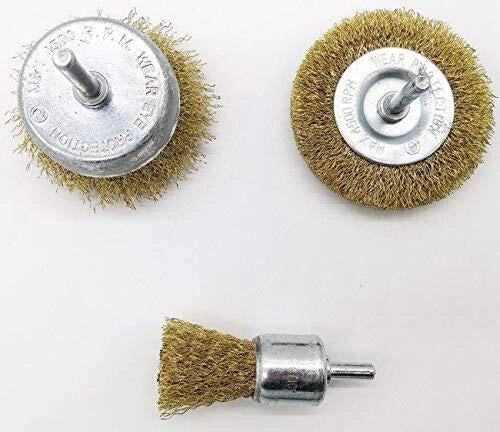Vigor-Blinky Spazzole Acciaio Set 3 Pezzi