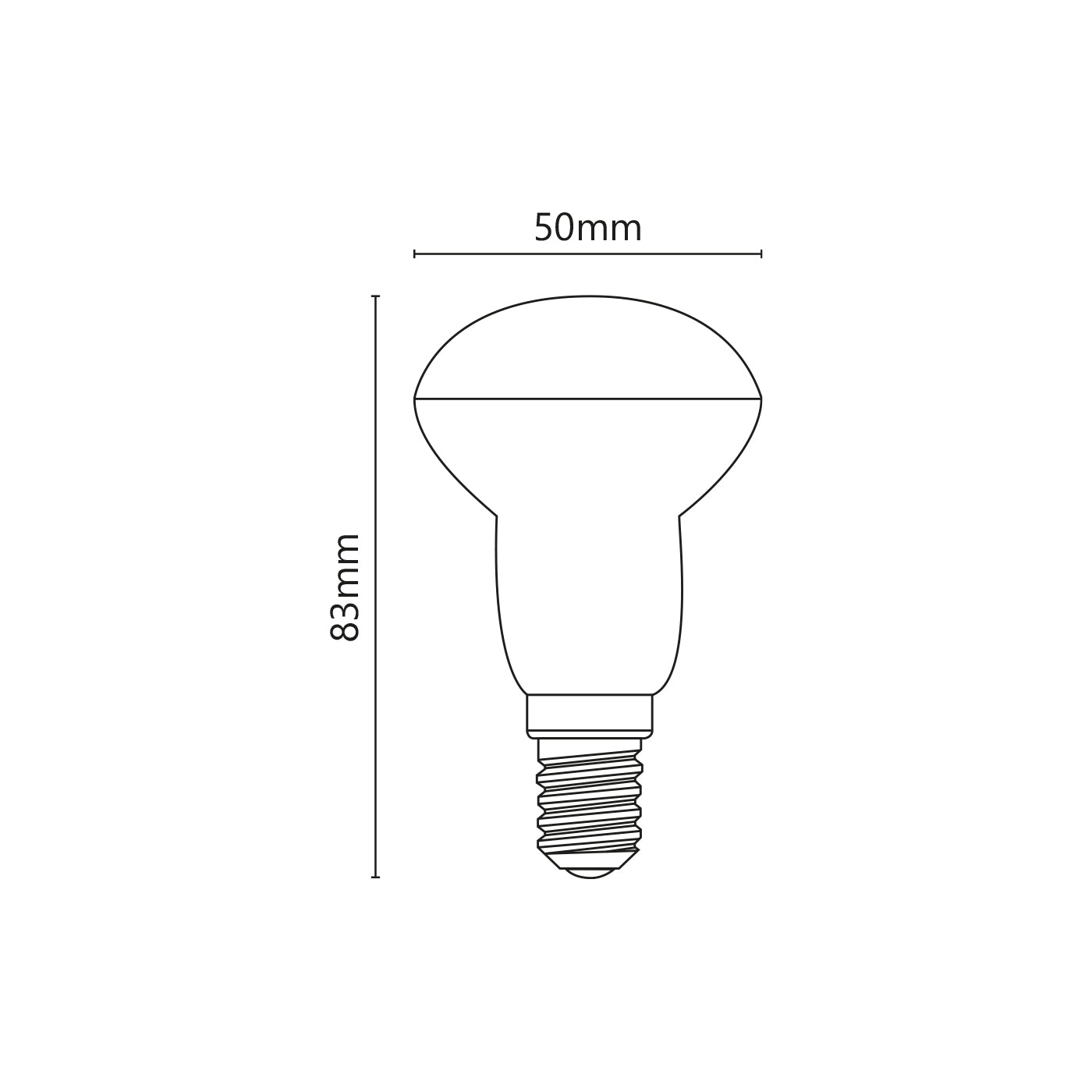 Lampadina a led semi bulbo bianco 6W E14 3000K