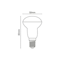Lampadina a led semi bulbo bianco 6W E14 3000K