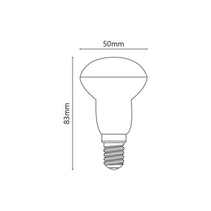 Lampadina a led semi bulbo bianco 6W E14 3000K