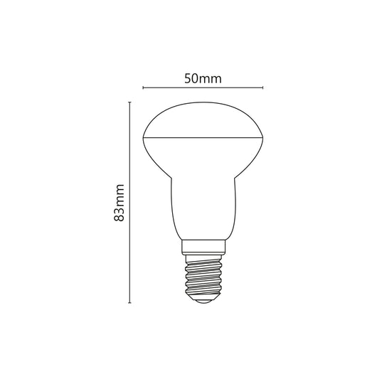 Lampadina a led semi bulbo bianco 6W E14 3000K