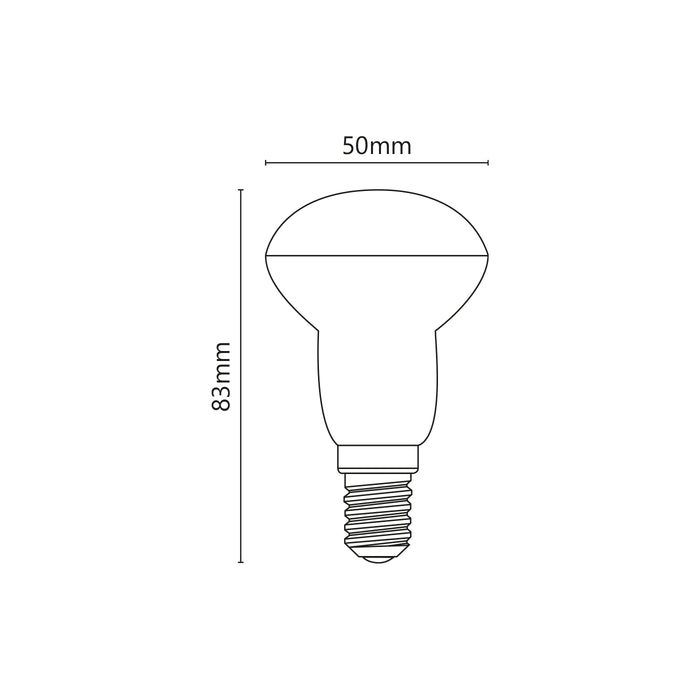 Lampadina a led semi bulbo bianco 6W E14 3000K