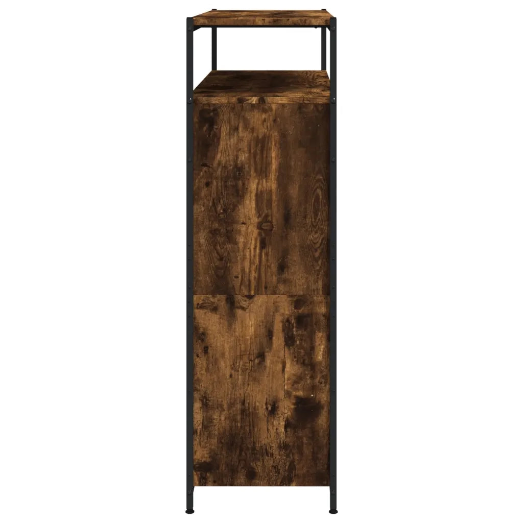 Scarpiera | Mobile per scarpe con 4 Cassetti Ribaltabili Rovere Fumo 100x34x112 cm