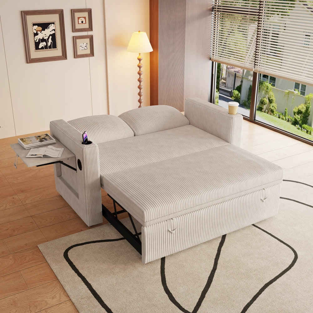 Divano Letto Multifunzione con Schienale Regolabile e Cuscini ¨C Xylo ¨C Grigio