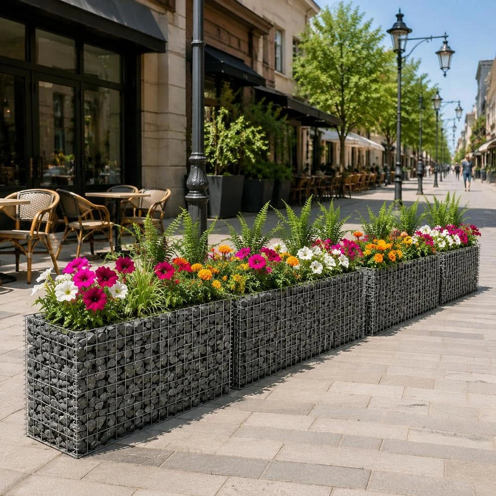 Gabion Raised Bed Galvanized Steel 90x30x60 Cm