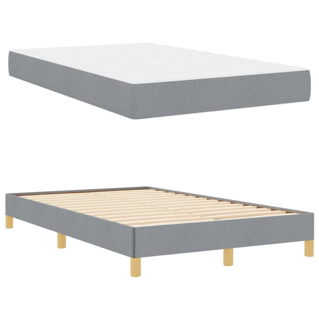 Letto a molle con materasso Grigio chiaro 120 x 200 cm Tessuto 3398556