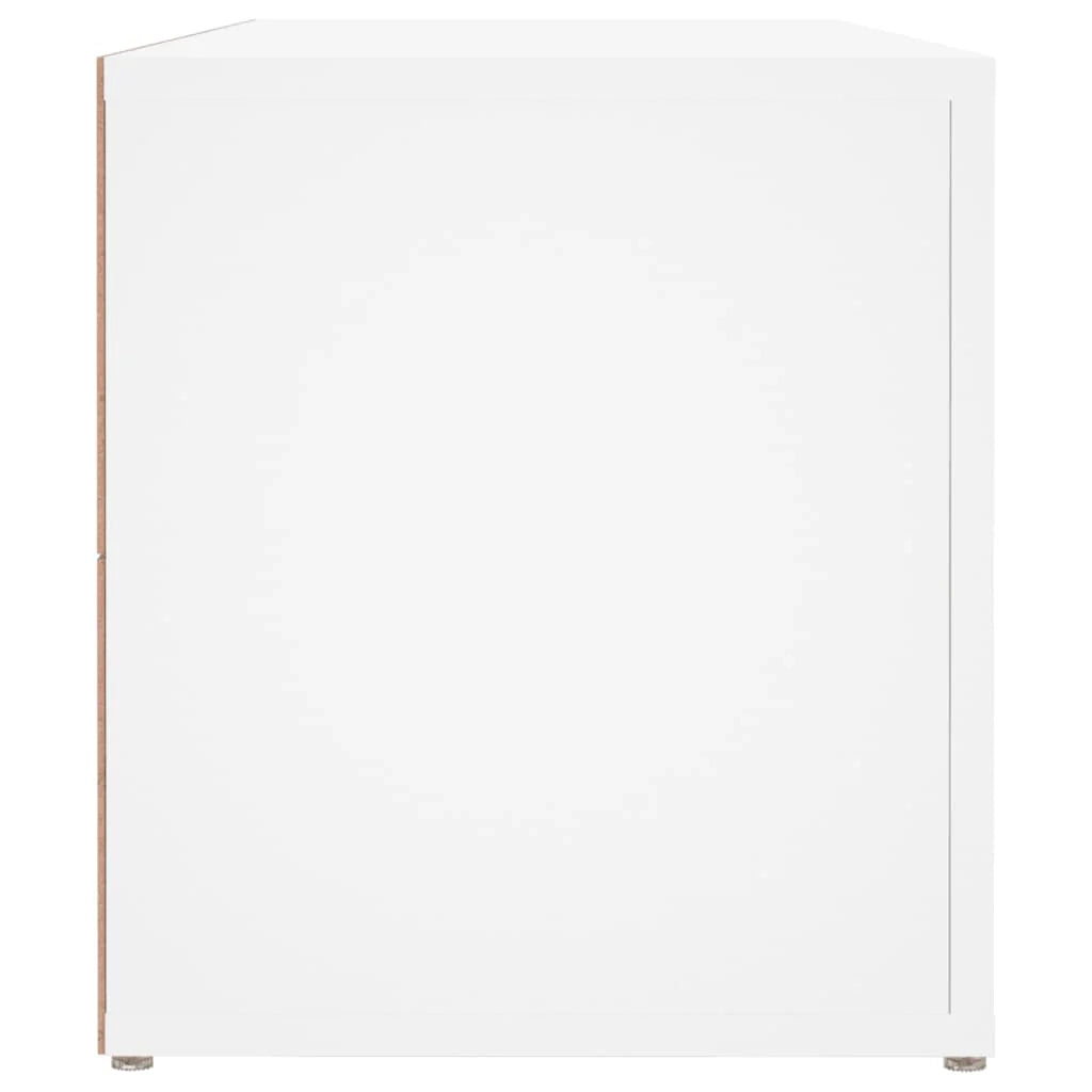 Mobile TV multimediale mensola TV credenza mobile TV sala da pranzo soggiorno camera da letto 100 x 31,5 x 35 cm legno ingegnerizzato bianco 02_0025441
