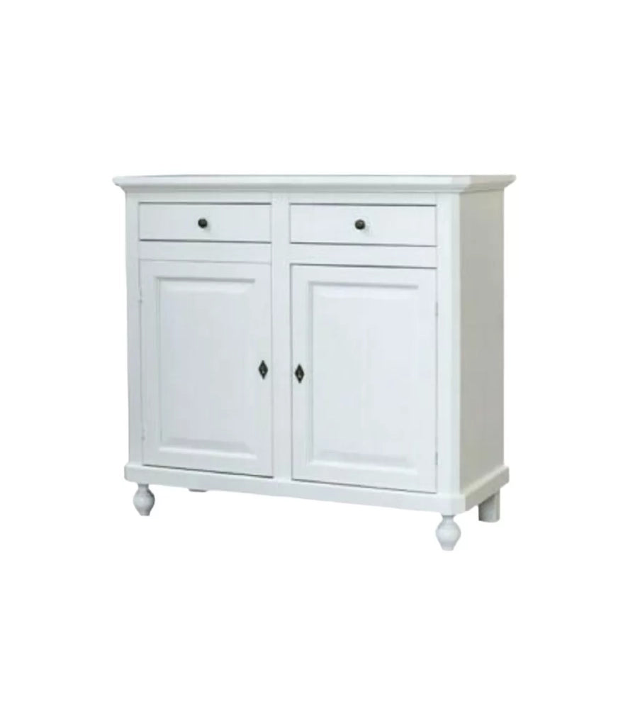 Madia credenza arte povera 2 ante legno bianco 103x43x96 (1511) - Mobili 2G