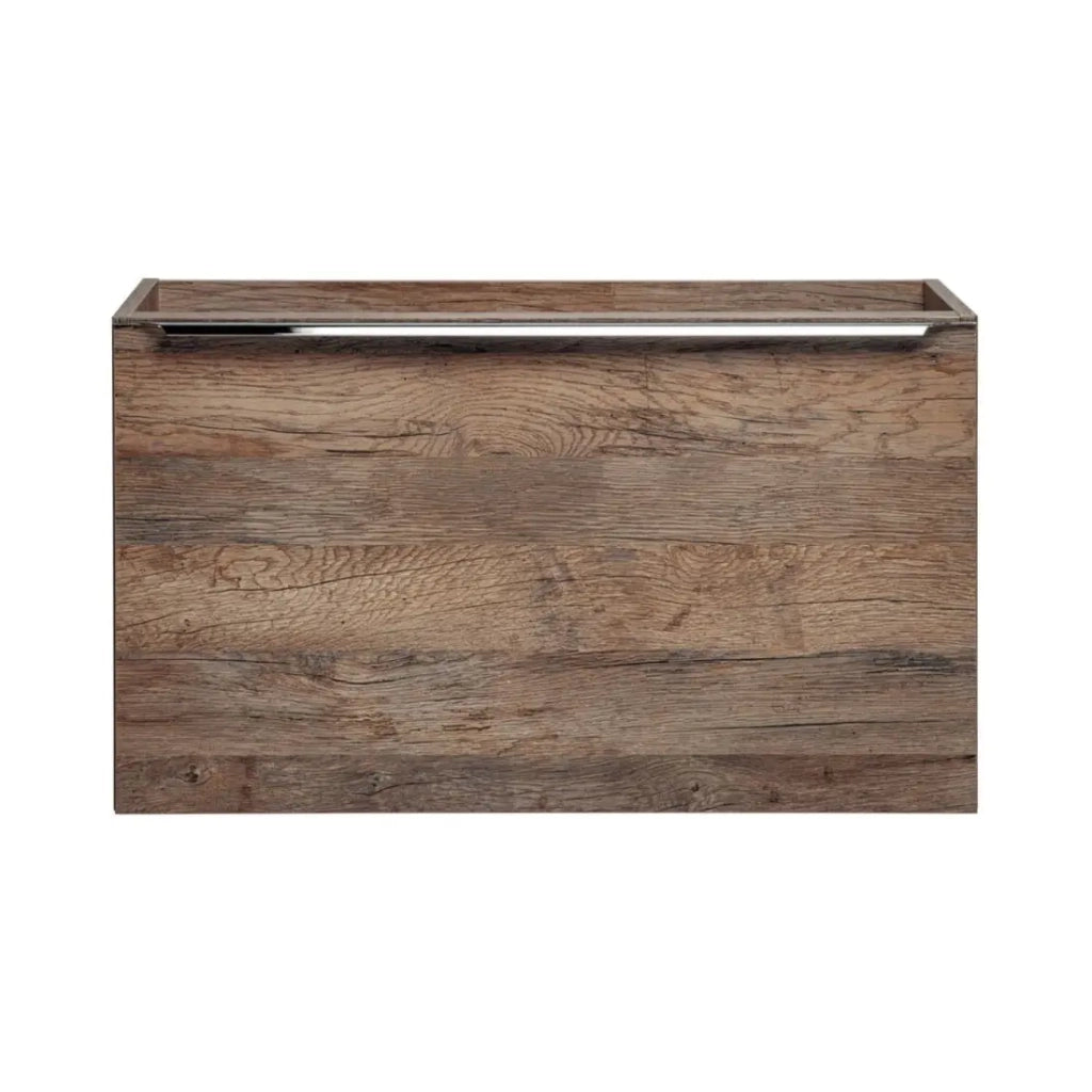 Mobile sottolavabo VANTA in rovere scuro 80 cm – Modulo sospeso con cassetti