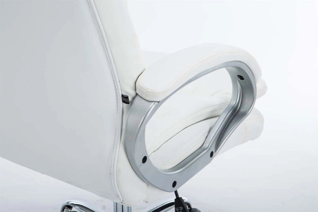 Sedia ufficio XXL Vancouver in similpelle bianco