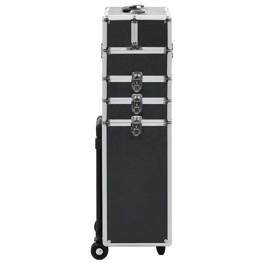 Valigia Trolley per Cosmetici in Alluminio Nero CFW5202679