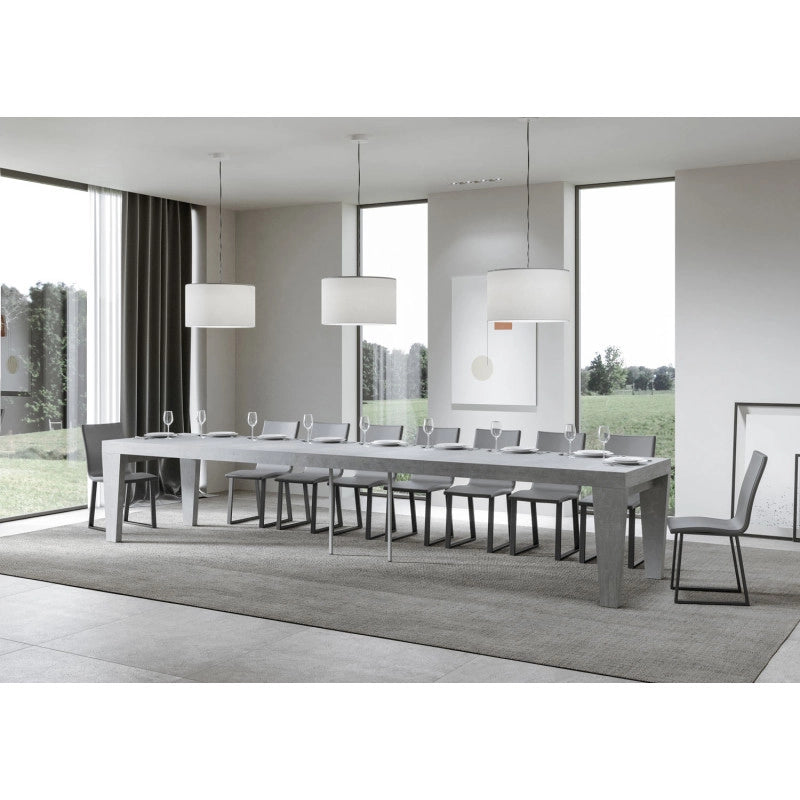 Tavolo allungabile 130/390x90 cm Spimbo Premium - Cemento