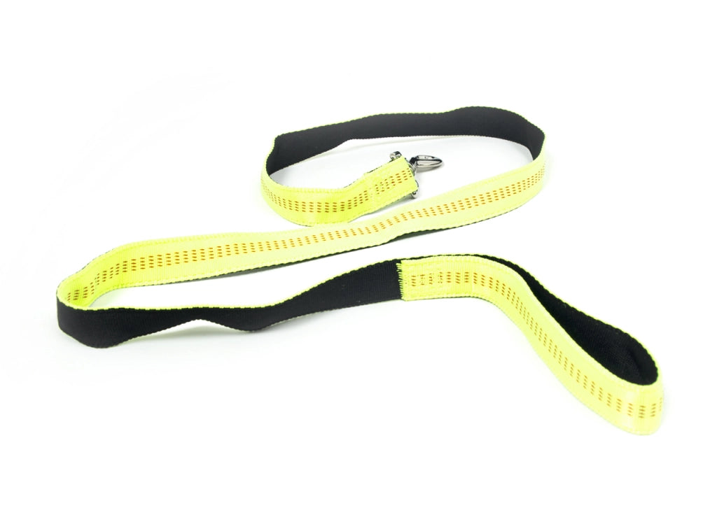 Guinzaglio Con Moschettone Per Animali Domestici Modello Color Doggy 120cm - 120cm - Verde Fluo