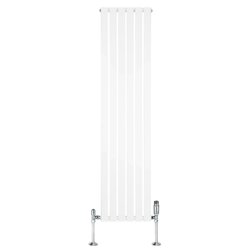 Radiatore Verticale 1800 x 420 mm con Valvole TRV Bianco