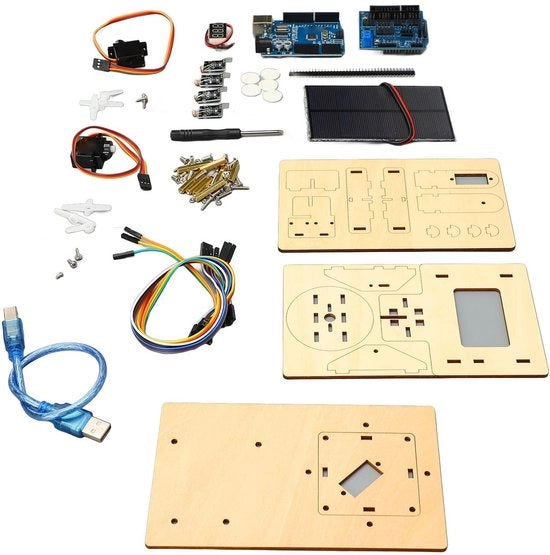 Kit di Tracciamento Solare Educativo - Kit di Tracciamento Solare - Kit Elettronico di Montaggio - Regalo per Bambini - Inclusivo di Pannello Solare - Kit di Energia Solare