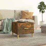 Tavolino da Salotto-Tavolino da soggiorno-Tavolo Rovere Fumo 50x50x40 cm Legno Multistrato 906574