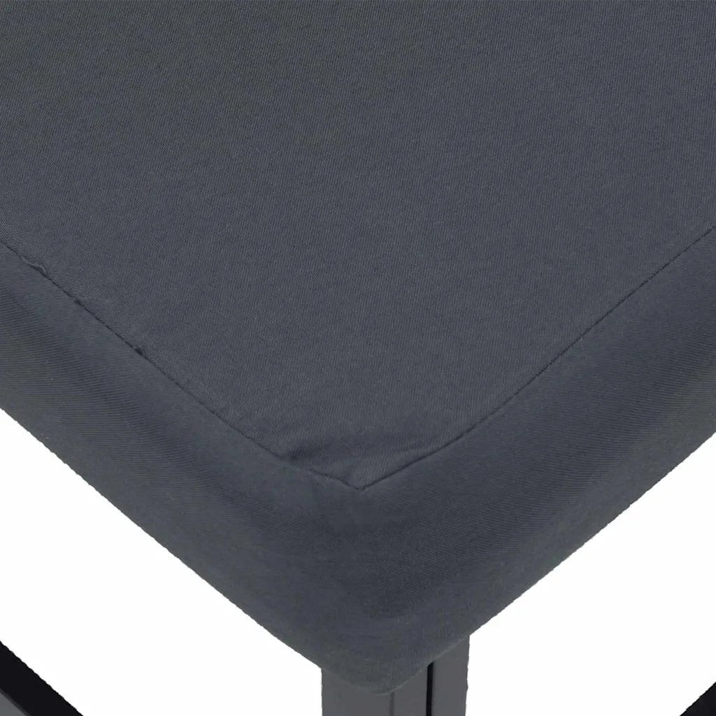 Set Divano da Giardino con cuscino 9 pcs Nero Alluminio 3378853