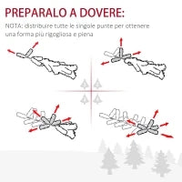 Albero di Natale Artificiale e Ignifugo per Interni con 2056 Rami e Base in Metallo, Ø124x228 cm, Verde