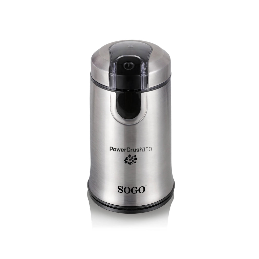 Macinacaffè elettrico per caffè e spezie 150W, capacità 50g lame inox e corpo acciaio con funzione a pressione - Sogo