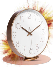 Oro rosa - Pendente o da parete - 30 cm - Silenzioso - Classico e moderno - Orologio a cristallo - Senza suoni di ticchettio - Per soggiorno, ufficio e molti altri ambienti.