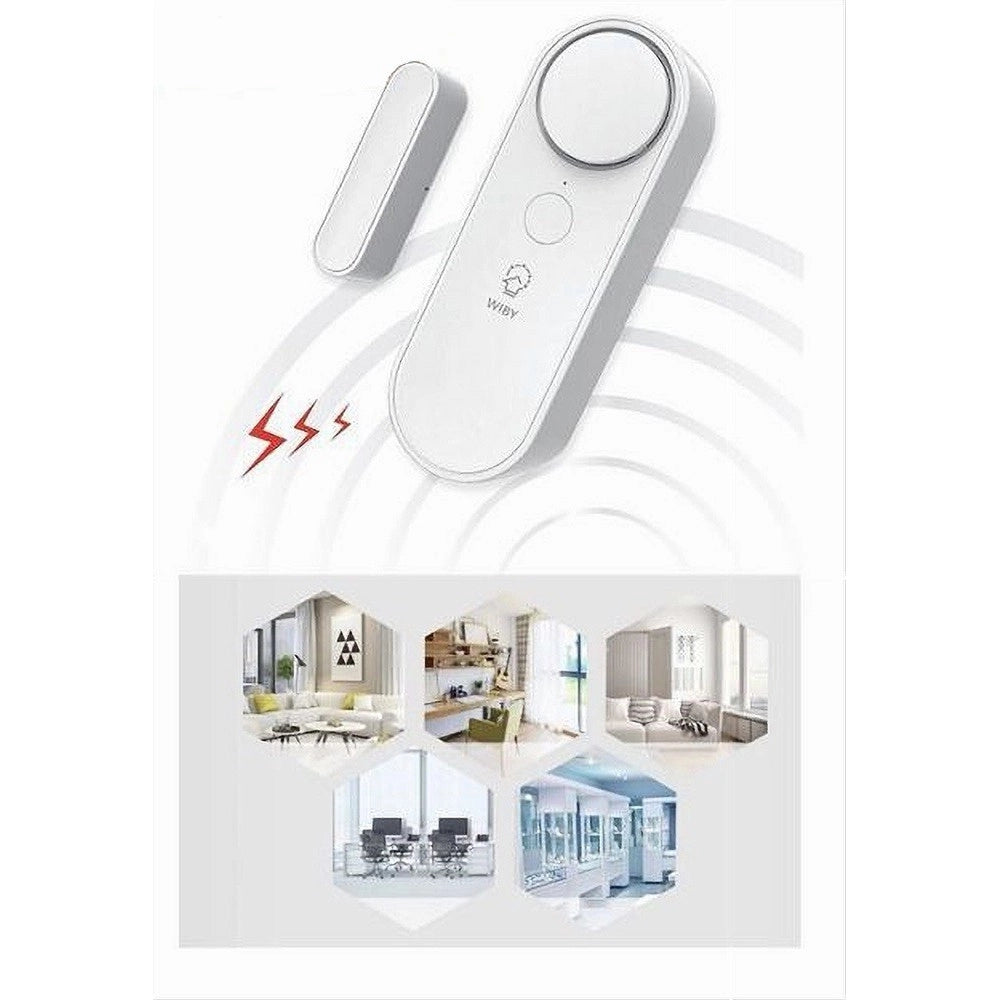 Trade Shop - Sensore Wireless Wifi Per Porta Finestra Con Sirena Audio Alexa Google Home Zx-d41 -