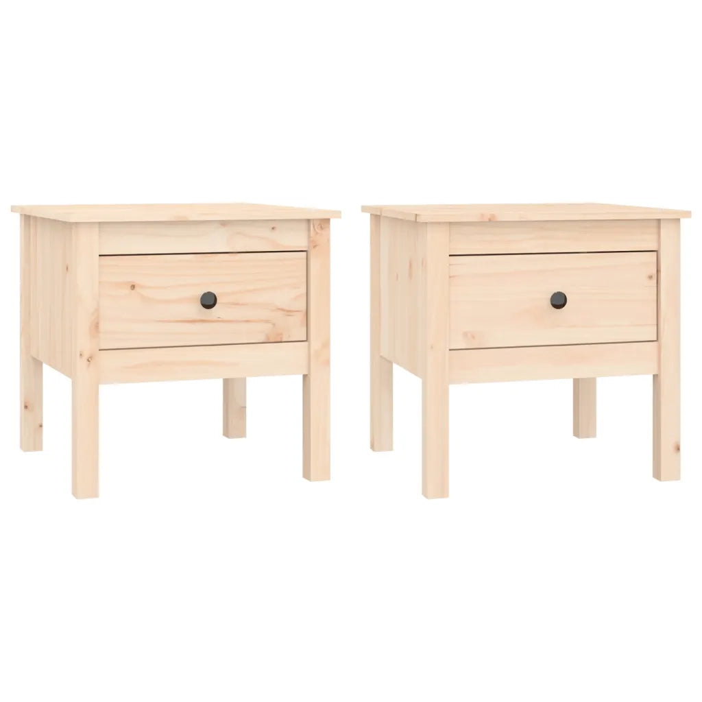 Tavolini 2 pz 50x50x49 cm Legno Massello di Pino 813795