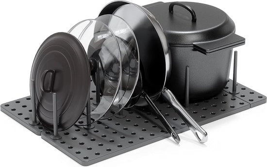 Cassa porta oggetti, pannelli e cassetto, contenitore per alimenti, set di 2 pezzi, 45 x 15 x 10 cm