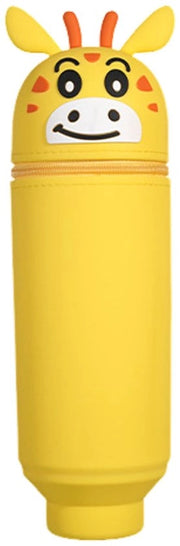 Etui 2-in-1 in silicone, gabbia, morbido etui per penne, etui e penne tenitore, portachiocciola animale, etui (giraffa)