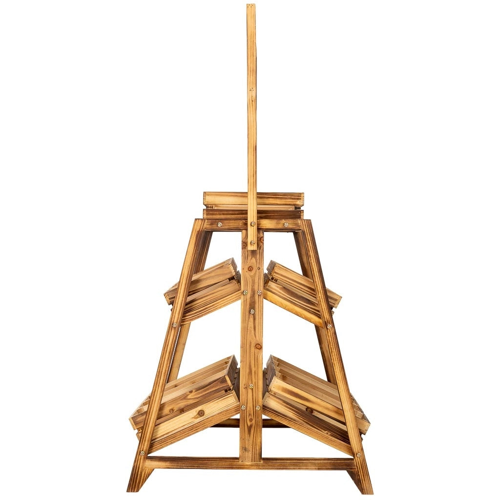 Carrello scaffale legno marrone 77x68x130h cm
