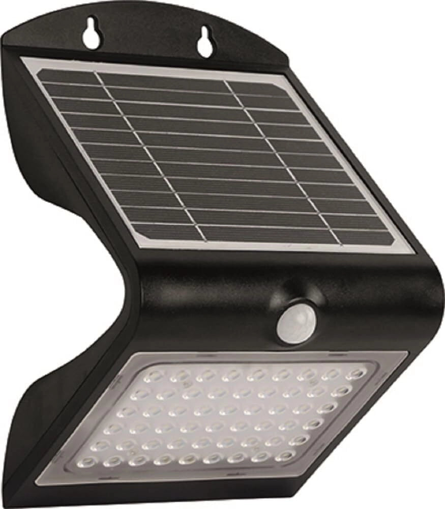Vigor 3478522 Wing-4 Proiettore LED Solare 4W 500lm 4000K IP65 Sensore Crepuscolare e Movimento Batteria Litio
