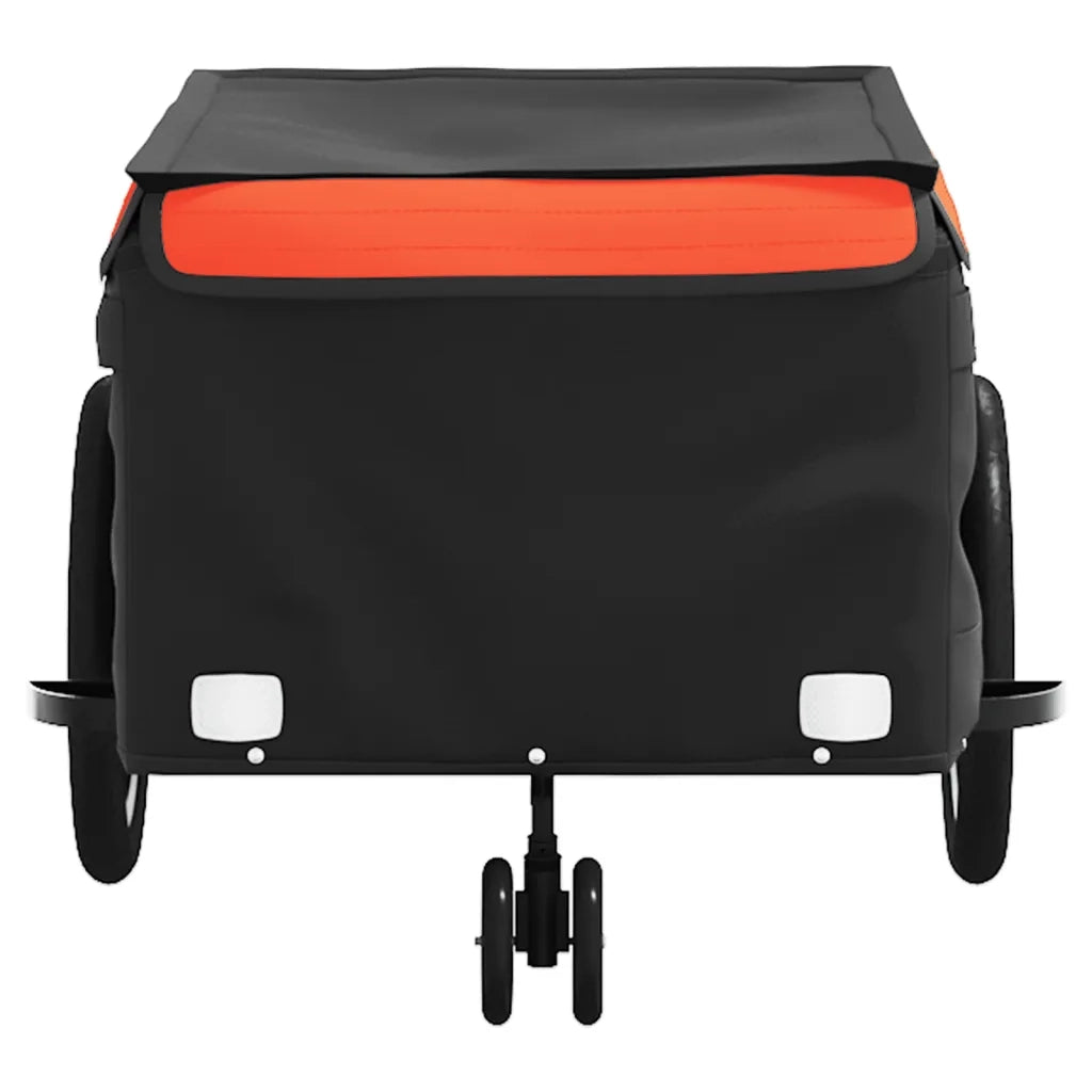 Rimorchio da Bici Nero e Arancione 45 kg in Ferro 94103