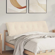 Cuscino per Schiena Beige 160 x 50 cm Tessuto in Microfibra