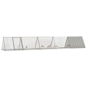 Gabbia per Conigli grigio 504,5x80,5x71 cm Acciaio Zincato 3106451