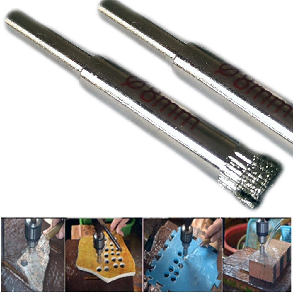 Trade Shop - Punta Trapano Diamantata Per Piastrelle Porcellana Vetro Ceramica Marmo ø 8mm -