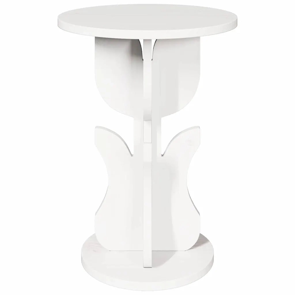 vidaXL Tavolo laterale Bianco 39.5 x 39.5 x 53.5 cm