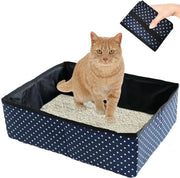 Portatile e pieghevole gabinetto per gatti - impermeabile e facile da pulire - blu
