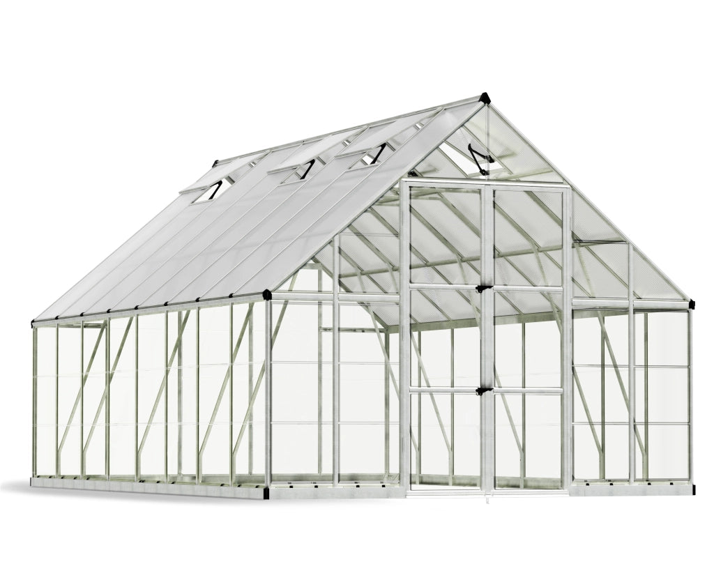 Serra Da Giardino in Policarbonato Balance Ibrida  484X304X257 cm Argento